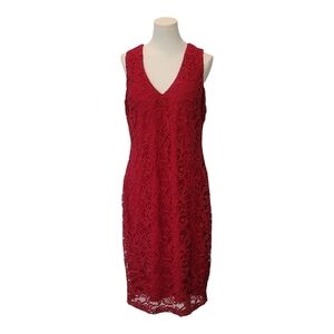 ✨️NWT✨️ BISOU BISOU - Size 16 Elegant Red Lace Dress